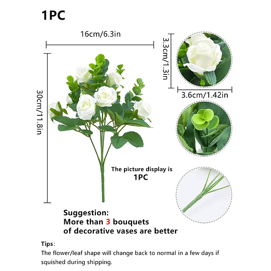 1 peça buquê de flores artificiais