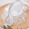 1peça Cesto de flores de casamento branco flor menina minimalista poliéster para festa