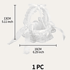 1peça Cesto de flores de casamento branco flor menina minimalista poliéster para festa