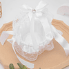 1peça Cesto de flores de casamento branco flor menina minimalista poliéster para festa