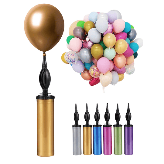 1peça aleatória portátil Bomba de balão plástico minimalista durável Bomba de balão compatível com festival