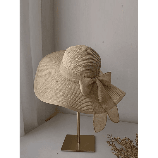 Chapéu de palha decoração de arco