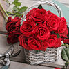 12 Flores artificiais de rosas vermelhas, rosas de seda com haste longa, flores vermelhas artificiais ramo de rosas falsas para casamentos despedida de solteira casa jardim centros...