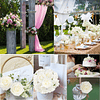 50 peças de flores rosas artificiais, rosas brancas realistas rosa falsa de espuma com haste para trabalhos manuais casamentos ramos de noiva centros de mesa duche festa decoração...