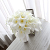 24 peças de lírios artificiais de látex, ramos de flores falsas de lírio de caule realista para casa, casamentos, festas, decoração de escritórios, arranjos florais (branco)