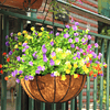 15 peças de flores artificiais, arbustos resistentes a raios UV, plantas pendentes para interiores e exteriores, para decoração de festas no jardim em casa (cores mistas)