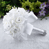 Buquê de noiva, flores artificiais casamento flores, flores de seda artificial dama de honra bouquet de casamento noiva de celebração de flores rosa, ramo de noiva para noiva român...
