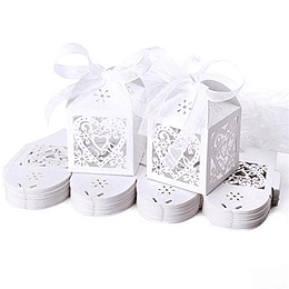 50 x caixas de presente papel branco para casamento favorece doces bombons doces confetti, decorações para casamento noivado aniversário festa casamento banquete casamento coração