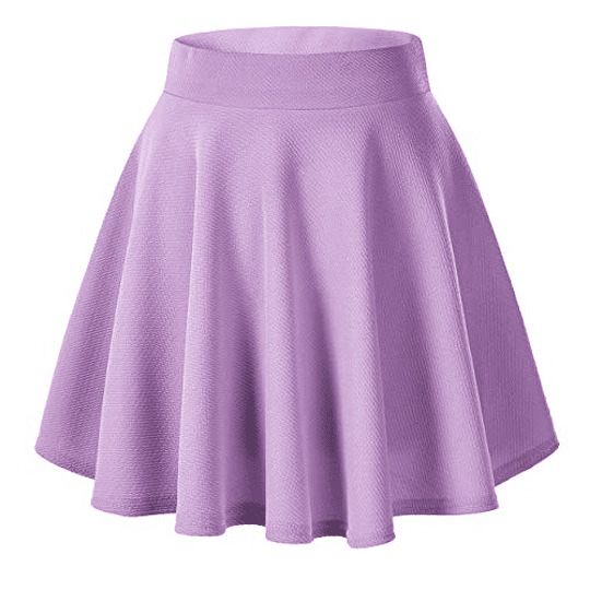 Saia feminina elástica plissada básica multifuncional saia curta Lilac