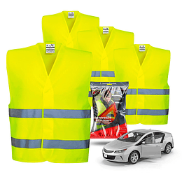 Coletes de segurança conjunto de 4 colete anti-furos XXL colete de acidentes, carro de passageiros, colete de segurança, colete refletor amarelo néon para carros, carros, camiões