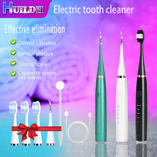 Elétrica dental calculus removedor dispositivo de limpeza dental dentes mais limpo clareamento do dente irrigador remover tártaro scaler verde