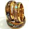 36/100 pçs luxo banhado a ouro escudo embutimento anel exclusivo 316l anéis de aço inoxidável do casamento do vintage jóias presente festa