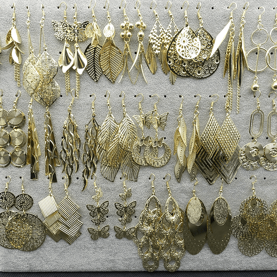 20 pares de brincos para as mulher ouro banhado a prata moda brincos pingentes festa jóias atacado lote variedade de estilos