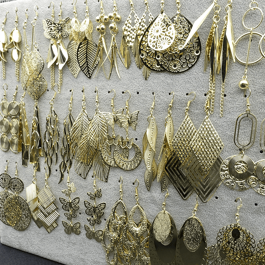 20 pares de brincos para as mulher ouro banhado a prata moda brincos pingentes festa jóias atacado lote variedade de estilos