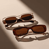 2 pares Óculos de sol de armação quadrada