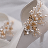 2 peças destacável sapato flor decoração de pérola artificiais glamouroso Acessórios para Sapatos de casamento