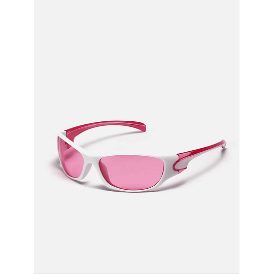 Óculos de moda com lentes coloridas envolventes