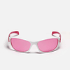 Óculos de moda com lentes coloridas envolventes