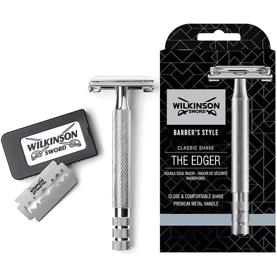 Kit de barbear clássico manual [edição 2022] - conjunto presente para homens. Inclui: Lâmina de barbear clássica 5 lâminas de folha dupla pincel de barbear sabão de barbear