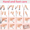 Conjunto de manicure e pedicure, 26 peças profissionais manicure kit, kit manicure para manicure e pedicure, limpeza de cutículas, design avançado de sacos de fecho, rosa
