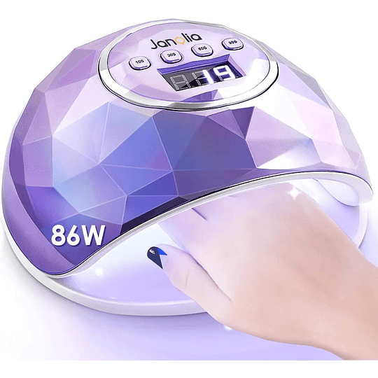 Candeeiro secador de unhas LED UV 86 W LED UV unhas candeeiro unhas com 4 temporizador profissional de 10 s, 30 s, 60 s e 99 s, para manicure / Pedicure Nail Art em casa e sala de...