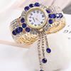 1peça decoração de strass Relógio de quartzo 5 peças Conjunto de joias