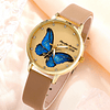 1peça estampas borboleta Relógio dial quartz & 4peças Conjunto de joias