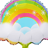 Conjunto de 5 peças de balão arco-íris, nuvem e estrela