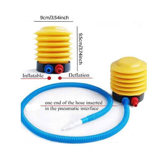 1peça Inflador de balão portátil, bomba de pé multifuncional de plástico para anel de natação de balão