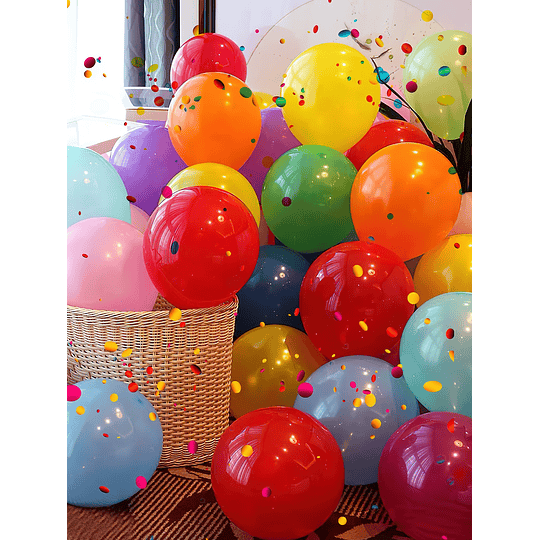 102peças Conjunto de Balões Cor aleatória