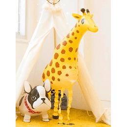 1peça 98*60cm Balão decorativo de folha de alumínio, lindo balão de desenho animado em forma de girafa para celebração de festa