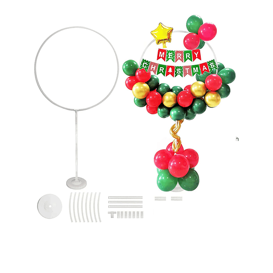 23 peças/conjunto 68 polegadas Kit de suporte de arco de balão de plástico, kit de armação de balão diy redondo para festa de aniversário infantil, decoração de festa de casamento
