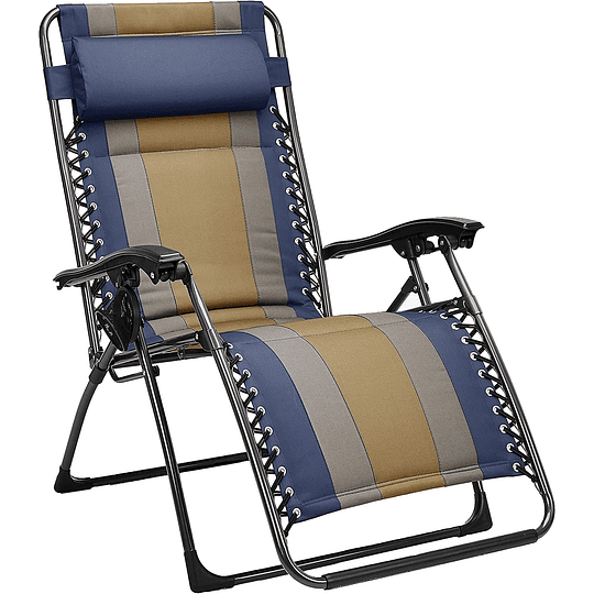 Cadeira acolchoada com gravidade zero, 100 x 76 x 112 cm, bege