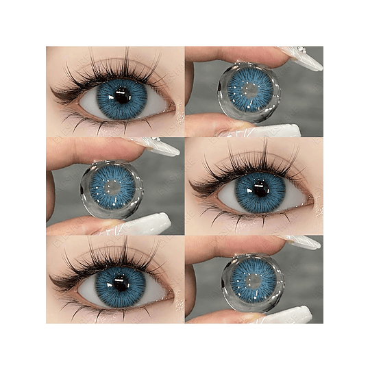 1 Par Lentes de Contato Coloridas Uso Anual Diâmetro De 14,5mm