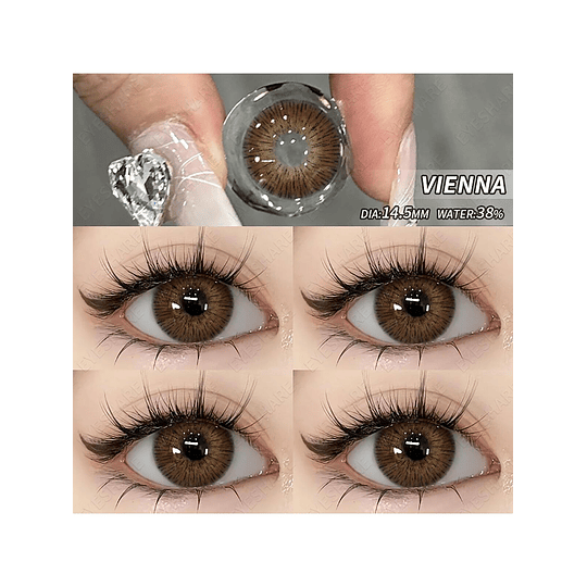 1 Par Lentes de Contato Coloridas Uso Anual Diâmetro De 14,5mm