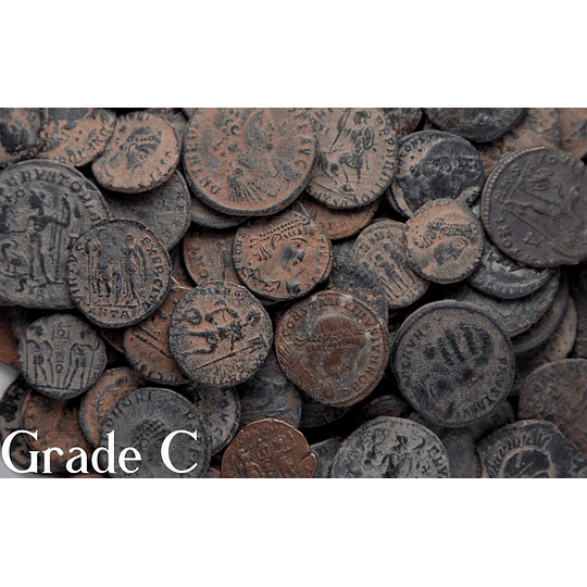 Moeda romana antiga Bronze | Qualidade | Artefato do Império Romano | Moeda romana autêntica | Arte grega romana | Mais de 1600 anos | Constantino