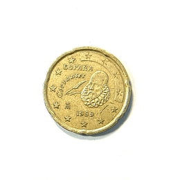 20 Cêntimos de Espanha de 1999 Moeda de Coleção Rara