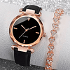 Relógio Feminino Elegante Redondo Ponteiro Relógio De Quartzo Casual Analógico Pulseira