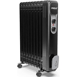 Radiador a Óleo Radiador Silencioso de Baixo Consumo 2000W com Termostato, 9 Elementos, 3 Níveis de Potência, Proteção Múltipla, Radiador Elétrico com Rodas para Quarto e Es... 