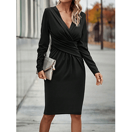 Tubo Embrulhar Simples elegante Vestido