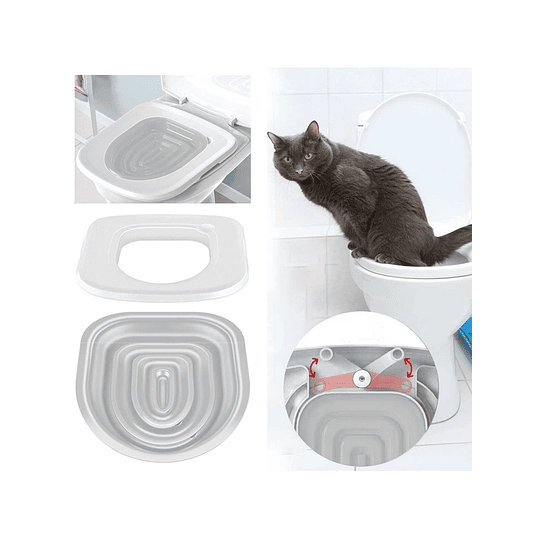 1 Set Cinza Gato Banheiro Treino Kit Reutilizável Gato Ba...