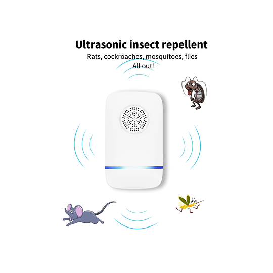 2 Peças/Conjunto Abs Ultrassônico Inseto Moderno Ultrassônico Mosquito Repelente Para Casa