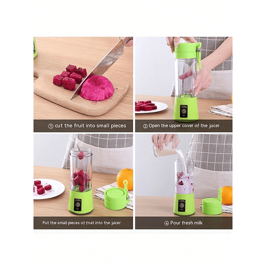 Durável E Acessível Portátil Plástico Usb Recarregável Manual Liquidificador Mini Espremedor Copo Misturador Para Suco De Frutas (Roxo)