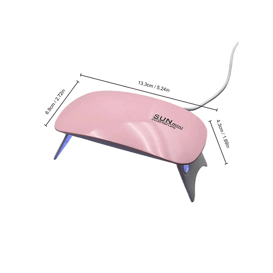 1 Peça Rosa Manicure Mouses Luz Mini Usb Terapia De Luz Máquina Lixador De Unha Cola Secagem Cozimento Lâmpada Liderada Portátil Terapia De Luz Lâmpada