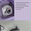 Máquina De Lavar Mini Dobrável De 11 Litros - Para Limpeza De Roupas Íntimas, Meias, Roupas Pequenas Com Função De Secagem Por Centrifugação, Portátil