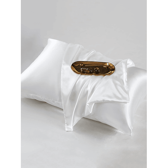 1 peça Fronha de cetim de cor sólida, capa de almofada macia com fechamento de envelope para quarto, suprimentos de cama