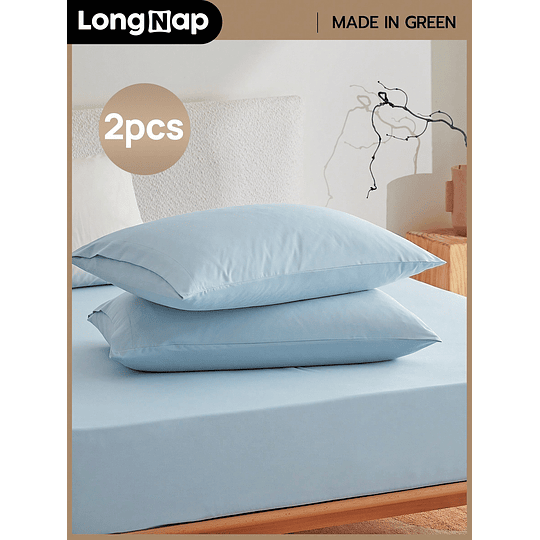 LongNap 1 peça de fronha simples extremamente macia, roupa de cama leve com uma sensação de suavidade, com Fecho de Envelope