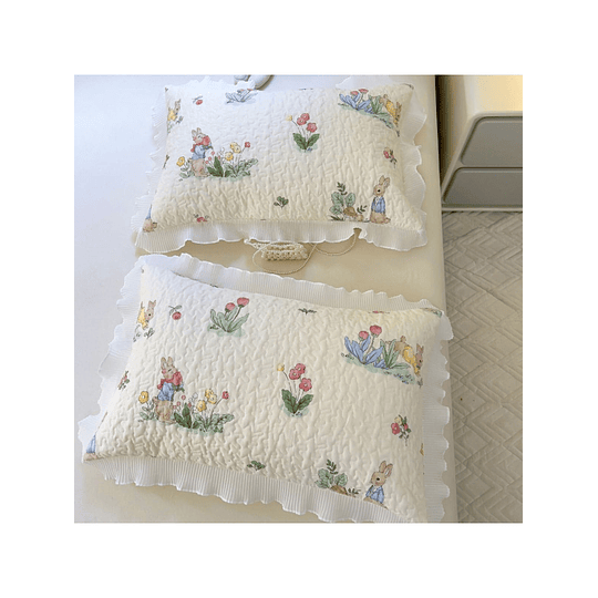 Chiffon Renda Fronha , Espessado E Ampliado , Umidade Absorvente E Respirável , Cama Individual Somente , Adequado Para Todas As Estações , Lavável Na Máquina E Durável