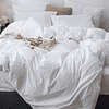2 peças sólido Fronha de travesseiro sem branco suave elástico roupa de cama Fronha de travesseiro para doméstico