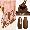 Conjunto De 6esmaltes De Gel De Chocolate Para Manicures, Cor Castanho Semi-permanente, Esmalte De Gel Uv Removível Para Design De Arte De Unhas